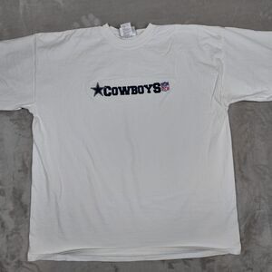 Vintage Dallas Cowboys T-Shirt Mens XL White Football Puma Embroidered NFL 90s